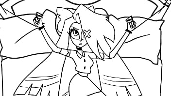 Two lesbians in hazbin hotel make out