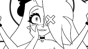 Two girls in hazbin hotel make out