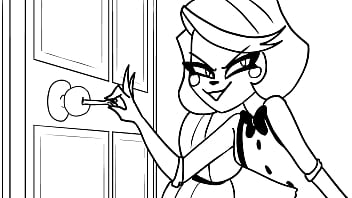 Two girls in hazbin hotel make out