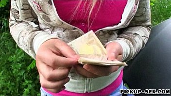 Busty amateur eurobabe lana pounded in public for money