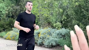 Zuzu sweet stops an athlete to fuck him in the park in public cum in mouth carlo duro