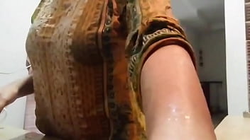 Hot priya randi bhabhi showing boobs and ass in white nighty