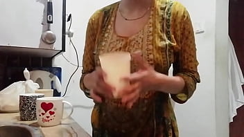 Hot priya randi bhabhi showing boobs and ass in white nighty