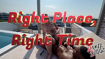 Phat booty pawg layla jay gets a ride in the sky while she's roof top riding on a bbc