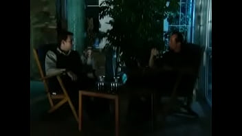 18 year old polina enjoys two men outside by the pool