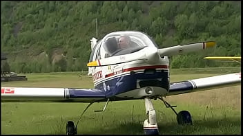 Lucy belle and lady mai have anal ffm threeway on the wing of a plane