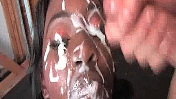 White bukkake for black chick