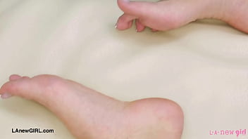 Stunning blonde model naked close up