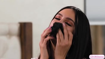 Stepdaughter eliza ibarra got a habit of sniffing her stepmoms big tits milf shay sights gets naked and lets her lick and taste her pussy