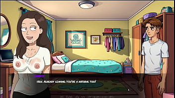 Portal porn demoniums parody hentai game ep 3 morty's sister giving fan a blowjob