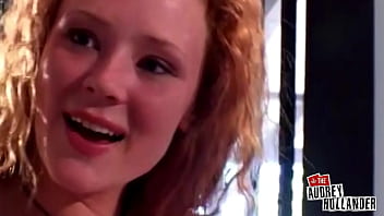 Otto and chris double stuff audrey’s holes on couch