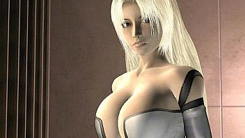 Blonde anime secretary sucking cock