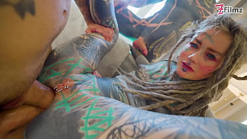 Double anal slut gangbang with tattoo girl anuskatzz ends with big facial atm dap dp