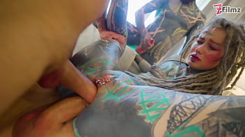 Double anal slut gangbang with tattoo girl anuskatzz ends with big facial atm dap dp