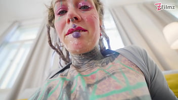 Double anal slut gangbang with tattoo girl anuskatzz ends with big facial atm dap dp