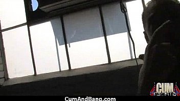 Interracial slut hardcore group facial 5