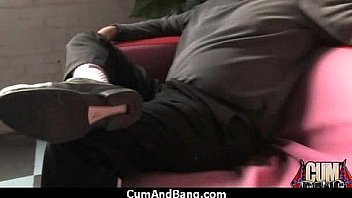 Interracial slut hardcore group facial 5