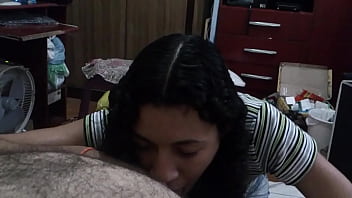 Jade sucking her friend while her husband films encourages and moans with the sucking