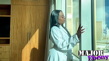 Rome face fucks ava till cum drips on her tits in suite