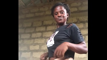 Crazybitch strip tease till she decided to twerk from half naked to total naked