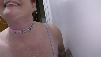 Trashy milf takes masters pee direct off thew toilet seat the wall and the floor must see preview