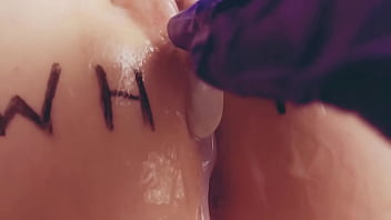 Asmr slut with a wet vagina touching her pussy orgasm dripping