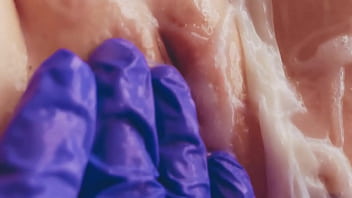 Asmr slut with a wet vagina touching her pussy orgasm dripping