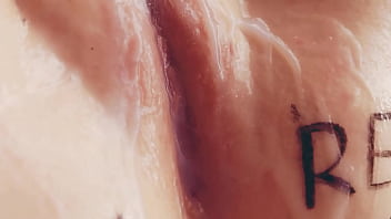 Asmr slut with a wet vagina touching her pussy orgasm dripping