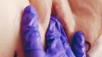 Asmr slut with a wet vagina touching her pussy orgasm dripping