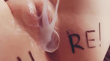 Asmr slut with a wet vagina touching her pussy orgasm dripping