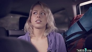 Small slut rough threesome fuck for a ride