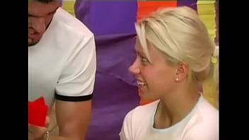 Sinful young blonde girl merry and throbbing love rocket