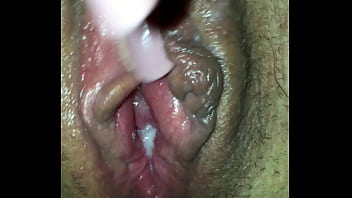 Wife's juicy pussy masturbation