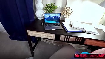 Stepbrother watching sky wonderland plays with her sex toy