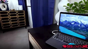 Stepbrother watching sky wonderland plays with her sex toy