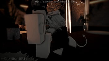 Giving the hot demon girl my cock short