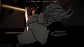 Giving the hot demon girl my cock short