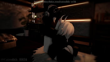 Giving the hot demon girl my cock short