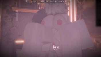 Giving the hot demon girl my cock short