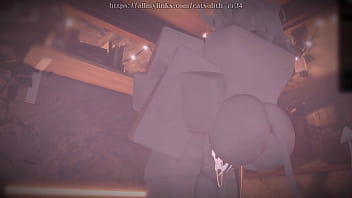 Giving the hot demon girl my cock short