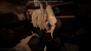 Giving the hot demon girl my cock short