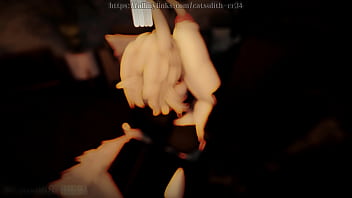 Giving the hot demon girl my cock short