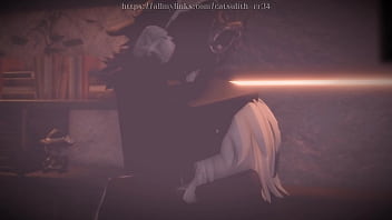 Giving the hot demon girl my cock short