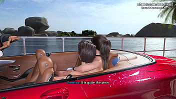 Freshwomen beautiful young girlfriend babe with a big ass gives blowjob and gets fucked doggystyle in car on a public street he creampies her tight pussy 3d animated porn game part #11