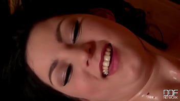 Nanny sizzles in the sauna