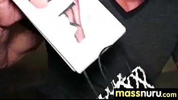 Nuru massage ends with a hot shower fuck 12