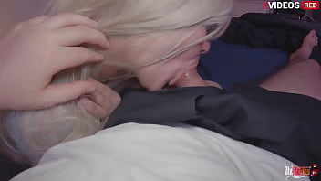 Stepmom and stepson share a bed sees my cock and takes it in her mouth