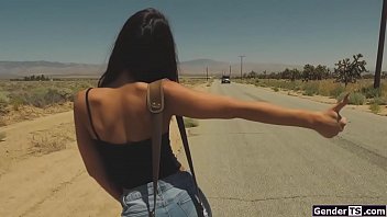 Small Tits Tgirl Hitchhiker Khloe Kay Kisses The Guy In The Back Of His Vanhe Sucks Her Cock And The Shemale Deepthroatsthe Trans Bareback Anal Ride thumbnail