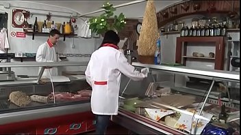 The butcher has a special sausage for this nasty client