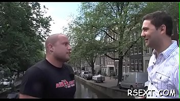 Hot whore sucks hard dong wild